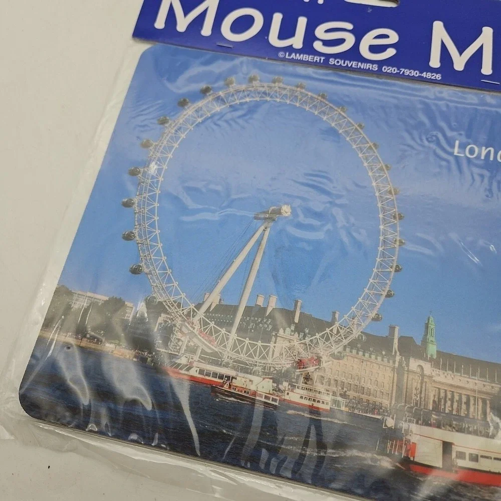 Vintage London England Computer Mouse Pad Brand New NOS London Eye Ferris Wheel